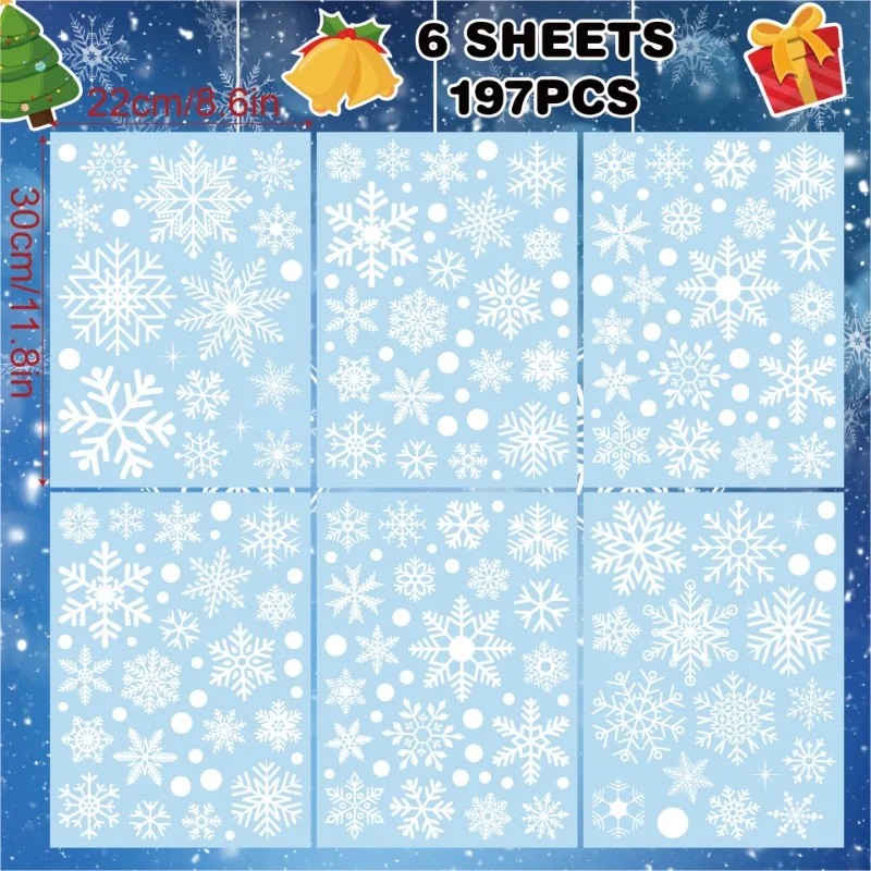 christmas window clings snowfl - đánh giá và giá Snowflake Window Decal