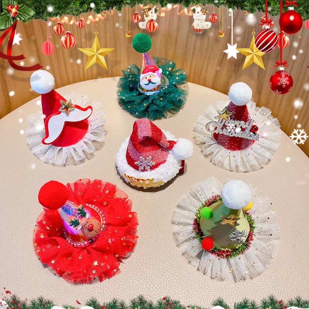 Cute Star Christmas Hair Clip  - đánh giá và giá Santa Hat Plush