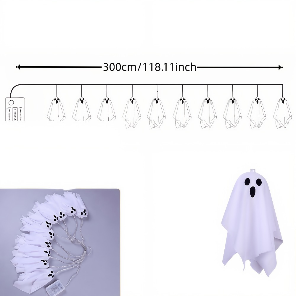 1 Set of 10 Halloween Hanging  - đánh giá và giá Led Fairy String Lights