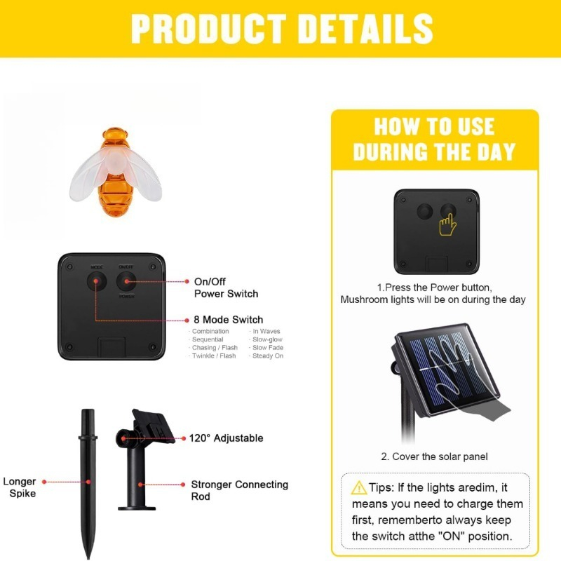 Solar Bee String Light 7m 50 L - đánh giá và giá Christmas Lights Outdoor