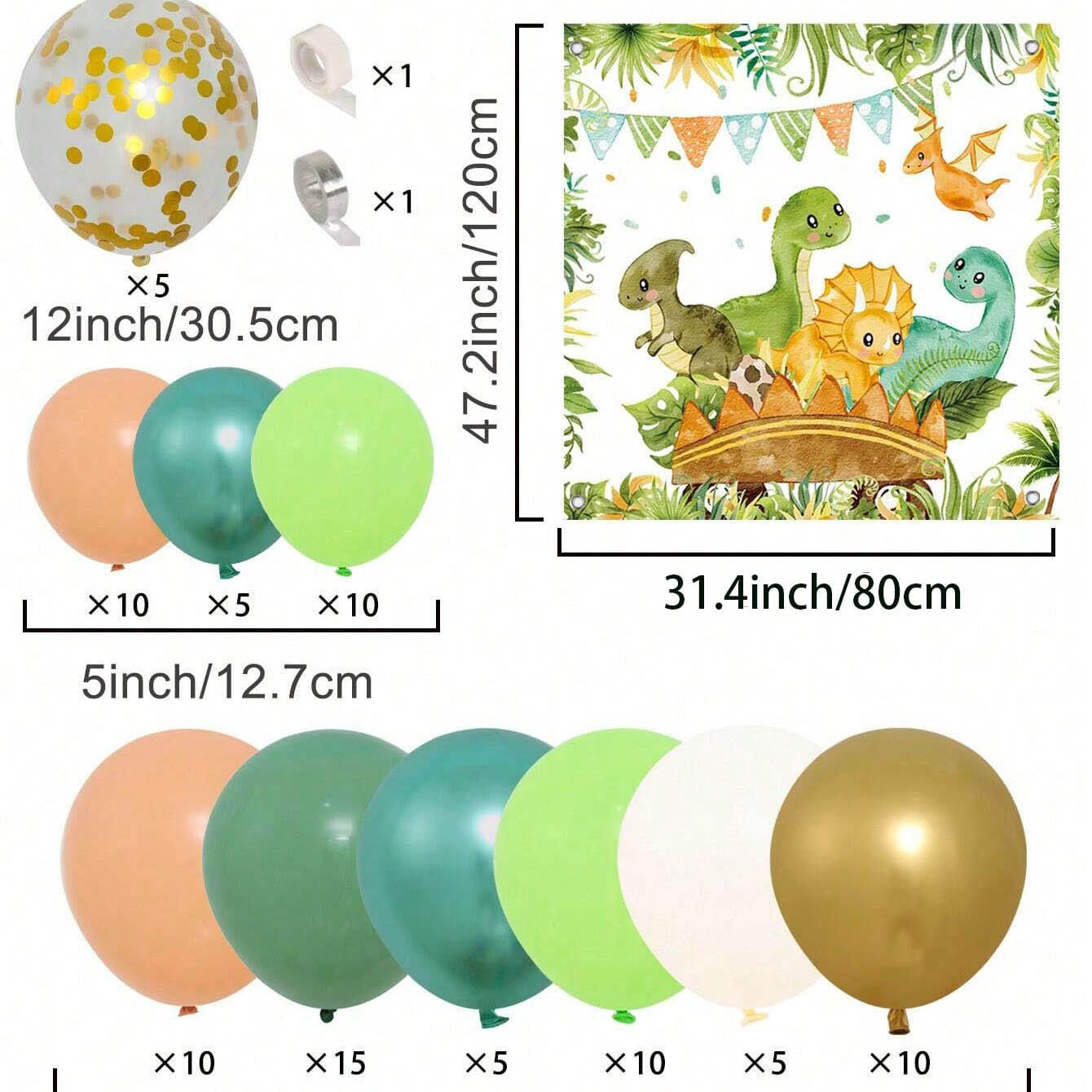 Dinosaur Balloon Set Arch for  - đánh giá và giá Tinsel Garland Decoration