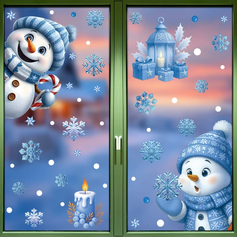 DIY Christmas PVC Window Stati - đánh giá và giá Snowflake Window Decal