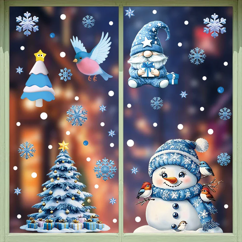 DIY Christmas PVC Window Stati - đánh giá và giá Snowflake Window Decal